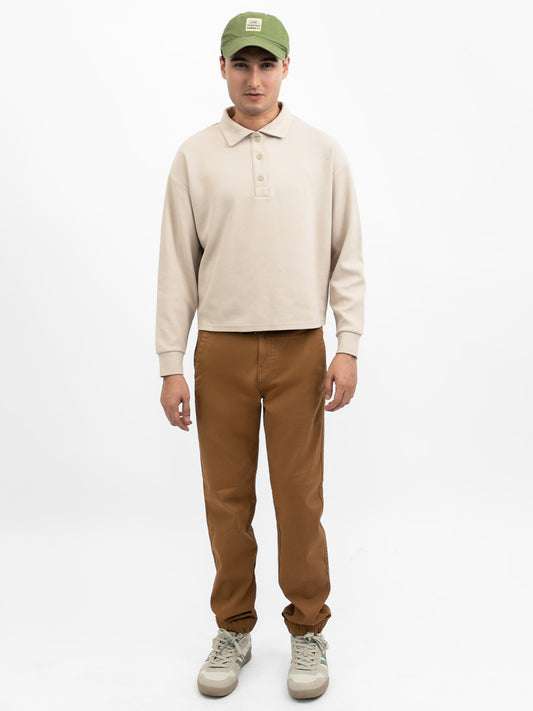 ELSATIC JOGG PANT - CAMEL
