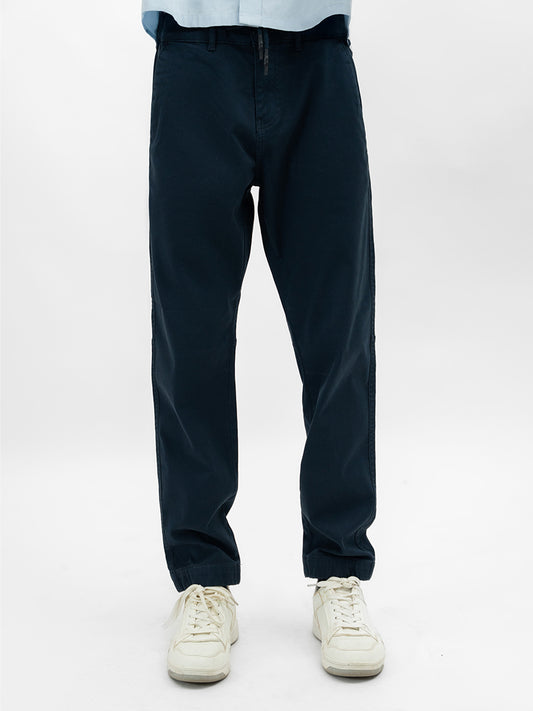ELSATIC JOGG PANT - NAVY