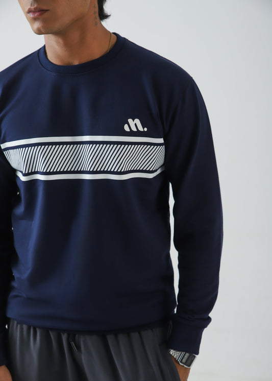 Navy Blue Horizon Crew Neck