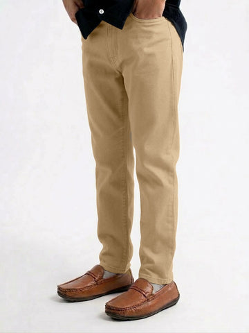 Boys 5pkt Slim Fit Pant - Light Beige