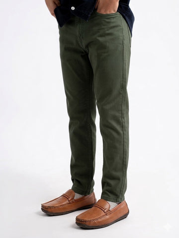 Boys 5pkt Slim Fit Pant - Olive