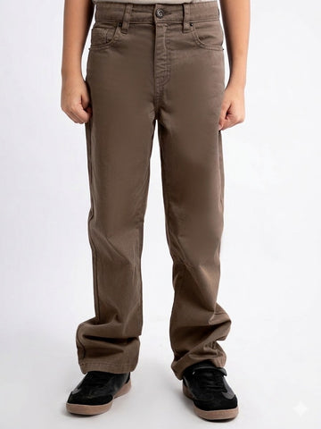 Boys 5pkt Loose Fit Pant - Dusty Brown
