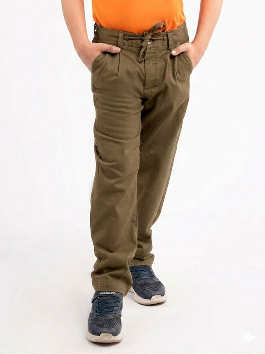 Boys Loose Elasticated Pant - Camel